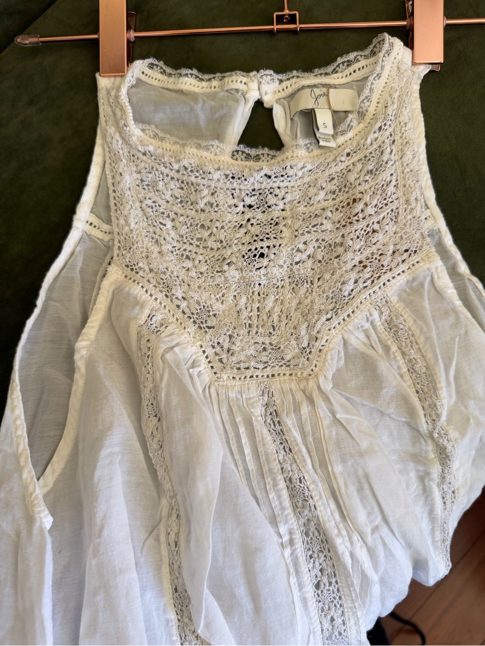 Joie White Crochet Lace Tank Top - Picture 4 of 5